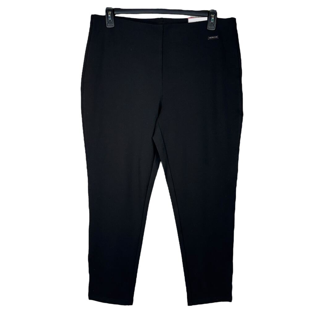 Rafaella X-Large Slim Leg Slimming Fit Ponte Pants Stretch Flat Front Pull-On